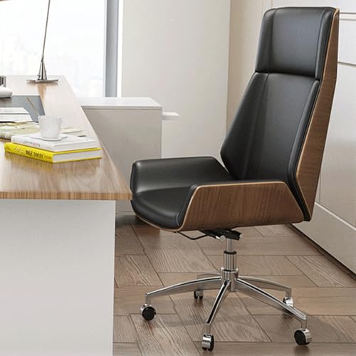 Ergonomischer Bürostuhl mit Walnussholzrahmen Einstellbarer PU Leder Moderner Schreibtischstuhl auf Rädern Perfekt für Home Office und Geschäftsgebrauch FANDIAO Ergonomischer Bürostuhl mit Walnussholzrahmen Einstellbarer PU Leder Moderner Schreibtischstuhl auf Rädern Perfekt für Home Office und Geschäftsgebrauch FANDIAO von HFERTSCN