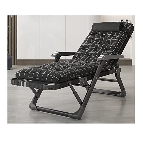 Faltbare Liegestuhlstuhl -Stuhl -Patio -Liege Lounge Lounge Chaisea, die mit Kopfstütze und Massage -Armlehne für den Außenbereich 200 kg Stahlrahmen (Farbe: B+Kissen a), tragbarer Liegestuhl -Stuhl von HFERTSCN