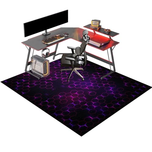 Gaming Chair Matte 63 x 79 Zoll Hartholzboden- und Fliesen -Schutz -Schreibtischstuhl für Rolling Stuhl Office & Home Floor Matte Teppich und Holzfliesen kompatibel FANDIAO von HFERTSCN