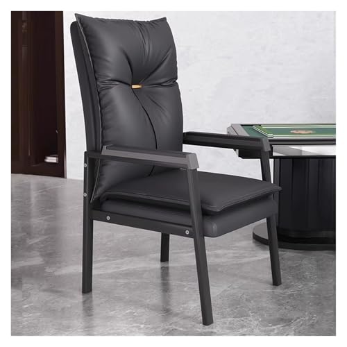 Gastempfangstuhl mit gepolsterter Armlehne und Lendenwirbelsäule Hochrücken Single Sofa -Stühle für Büroschreibtisch Wartezimmer und Restaurantgebrauch (Nero) FANDIAO von HFERTSCN