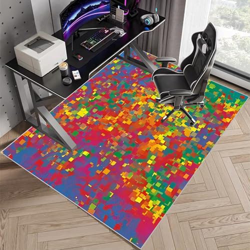 Große Gaming -Stuhlmatte für Teppiche 200 x 230 cm Fußbodenschutz für Bürorestühle ideal für niedrige/mittlere Pfahl Teppiche Schreibtische Matten Hartholzbodenschutzschutz FANDIAO von HFERTSCN