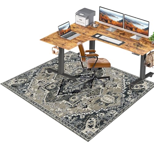 Große Schreibtischstuhlmatte für Hartböden Nicht -Schlupfbodenschutz für Home Office 160 x 180 cm Computerstuhl für Möbel Holzboden Schutz FANDIAO von HFERTSCN