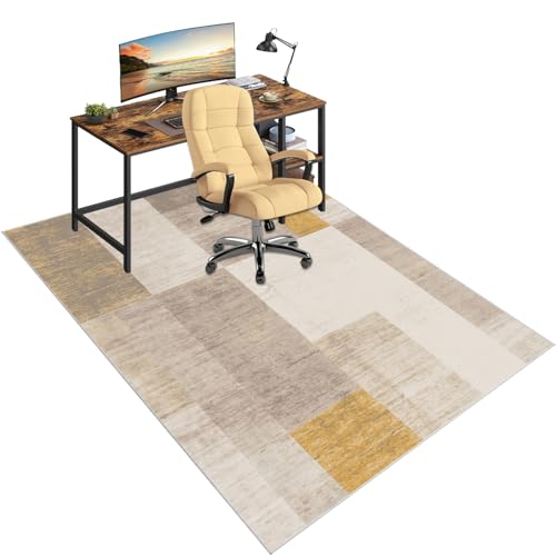 Großer Rutsch-Gummi-Back-Office-Stuhl Mat Teppich & Hardbodenschutz für Gaming & Home-Schreibtische keerresistente Computerbodenmatte 120 x 140 cm FANDIAO von HFERTSCN