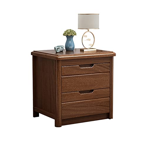 HFERTSCN Bettstand Retro quadratischer Nachttisch mit Schubladen Aufbewahrung Nachttisch Haus Wohnzimmer Schlafzimmer Bett Aufbewahrung Seitenschrank Nachtständer FANDIAO von HFERTSCN