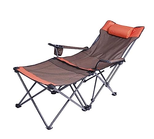 HFERTSCN Campingstuhl Klappstuhl Tragbarer Stuhl 2 in 1 Campingstuhl mit Fußstütze, Liegeklapplounge für Strand, Angeln, Picknicks, Wandercampi FANDIAO von HFERTSCN