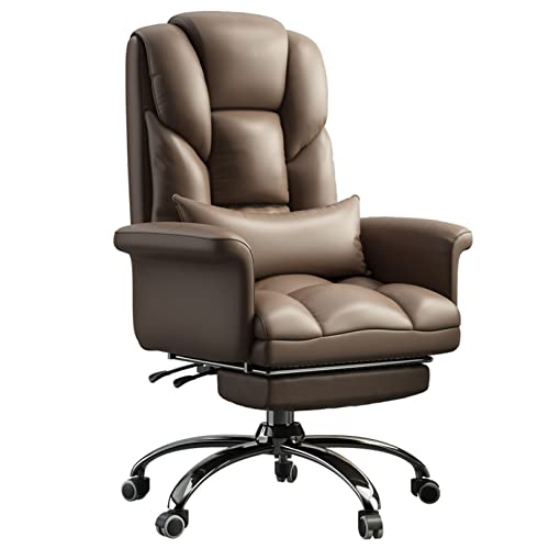 HFERTSCN Ergonomic High Back Swivel Office Stuhl mit lumbaler Unterstützung komfortabler Pedal und PU Leder Rolling Desk Task Stuhl für Home Office und Gaming FANDIAO von HFERTSCN
