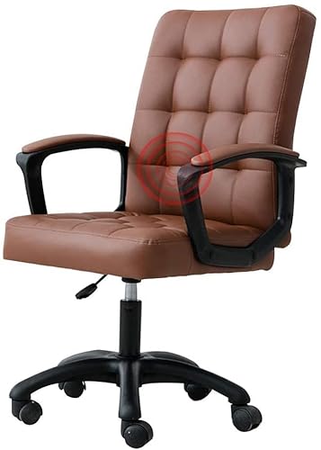 HFERTSCN Ergonomic Office Chair für EIN verstellbares Heimen -Swivel Desk Stuhl Brown Leder Gaming Chair mit Rückenunterstützung Komfortable und stilvolle Büro -Sitzplätze FANDIAO von HFERTSCN