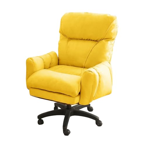 HFERTSCN Ergonomic Yellow Single Sofa Gaming Stuhl - Büroschreibtisch Liege für Schlafzimmer Lazy Freizeitakzent Stuhl für Mädchen Schlafstillstand und Computergebrauch FANDIAO von HFERTSCN