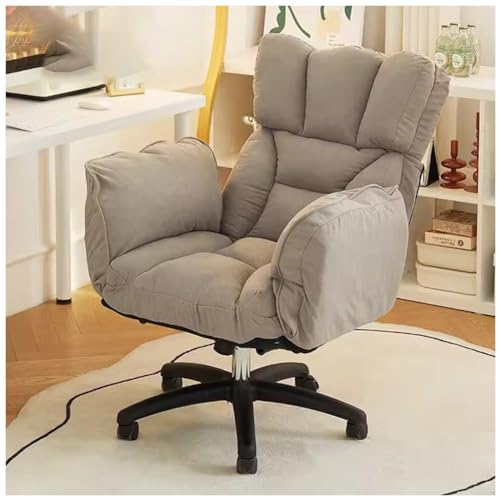 HFERTSCN Ergonomischer Gaming -Stuhl mit Rädern, die Sessel für Home Office Desk Computer -Studienstuhl für Wohnzimmer und Schlafzimmer Grau liegeln FANDIAO von HFERTSCN