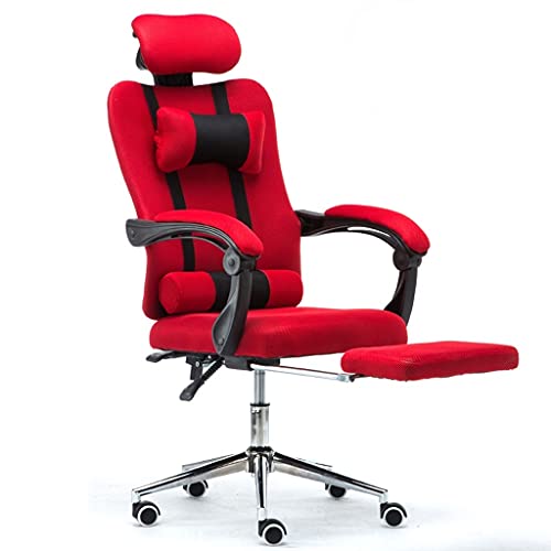 HFERTSCN Ergonomischer Rennstil Office Desk Stuhl mit atmungsaktivem Material zurückliegen Rückenfußstützensitz und hoher Rückenstütze rote Farbe FANDIAO von HFERTSCN