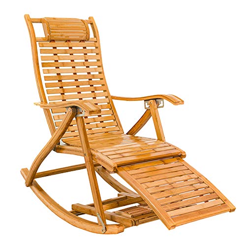 HFERTSCN Garten Schaukelstühle für Erwachsene Klapper Rasen Lounge Stühle Sonnenlieger Liegestuhl im Freien im Freien Liege Deckstühle max.250 kg FANDIAO von HFERTSCN