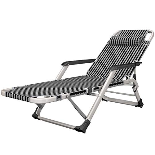 HFERTSCN Gartenstühle im Freien Patio Lounge Stuhl Rückenlehne 5 Level einstellbare Klappstuhl mit Abnehmbarer Kopfstütze für Patio Camping Beach Deck max.200 kg FANDIAO von HFERTSCN
