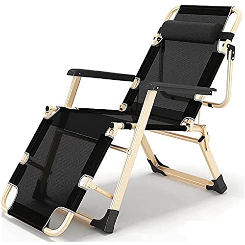 HFERTSCN Klapper Liege Sessel, Relaxerstuhl mit Zero Gravity, Sunlounger, einstellbare, abnehmbare Kopfstütze, Pool-/Außenlieger-Loung-Stuhl (B) FANDIAO von HFERTSCN