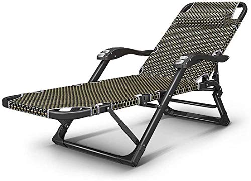 HFERTSCN Leichter Stuhl Sun Liegestütze, Schwereloppelklappgärtner Sonne Liege mit Kopfkissen für Terrasse, Wintergarten, Garten FANDIAO von HFERTSCN