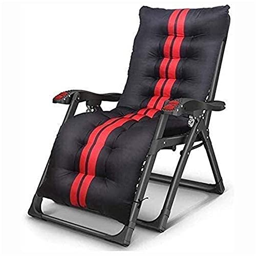 HFERTSCN Lounge Stuhl, Chaise Longue Campingstühle Gartenstühle Klappstuhl im Freien Longue, Klappstuhl, Verstellbarer Bürostuhl für Mittagspause mit Kissen (B) FANDIAO von HFERTSCN