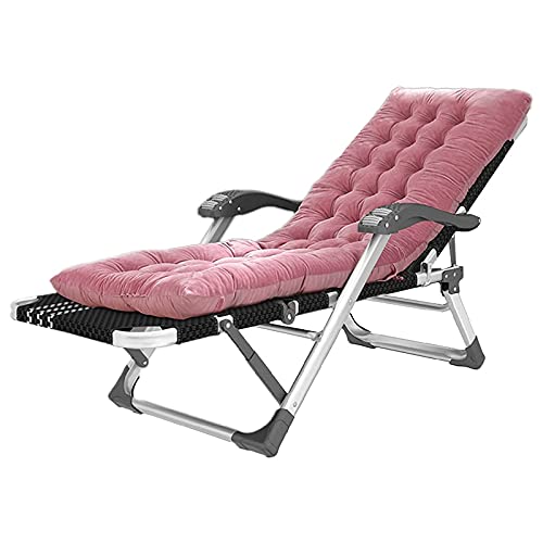 HFERTSCN Lounge Stuhl, Outdoor S Beach Liege mit Kissen, faltbares tragbares Camping, Robustes Bett für Bürobalkon ruhen, 200 kg (d) tragen FANDIAO von HFERTSCN