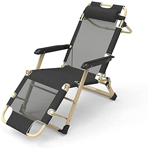 HFERTSCN Lounge Stuhl, Sonnengeschäfte, klappbare Liege, Strandstuhl, Liege am Pool für Terrasse und Garten, Einzelstuhl, Bett mit Hängematte für Garten und Camping im Freien (c) FANDIAO von HFERTSCN