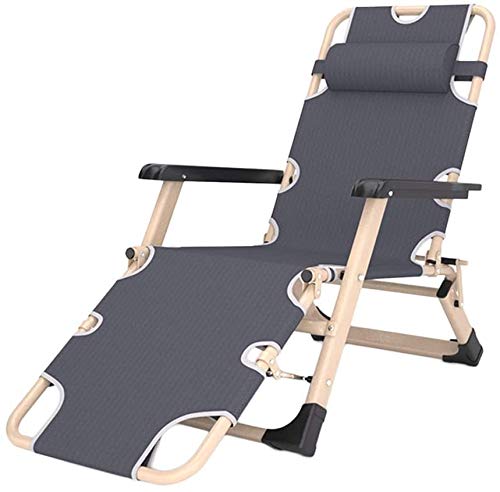 HFERTSCN Lounge Stuhl, Sun Lounger Garden Chairs Zero Gravity Patio Lounger Stuhl Klappstuhl Outdoor Liege für Terrasse tragbare Sonnengarten -Stütze 200 kg (Dunkelgrau) FANDIAO von HFERTSCN