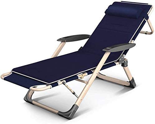 HFERTSCN Lounge Stuhl, Sun Lounger Gartenstühle Garten Sonne Lounger Liege Klappstuhl Multifunktionale Büro Single tragbares Heimsista -Bett (Schwarz a) FANDIAO von HFERTSCN