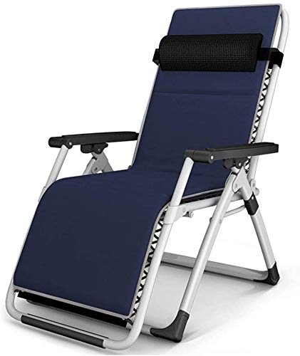 HFERTSCN Lounge Stuhl, Sun Lounger Gartenstühle Garten Sonne Lounger Liege Klappstuhl Multifunktionale Büro Single tragbares Heimsista -Bett (mit blauem Pad) FANDIAO von HFERTSCN