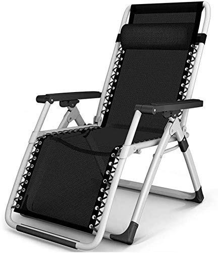 HFERTSCN Lounge Stuhl, Sun Lounger Gartenstühle Garten Sonne Lounger Liege Klappstuhl Multifunktionale Büro Single tragbares Heimsista -Bett (schwarz) FANDIAO von HFERTSCN