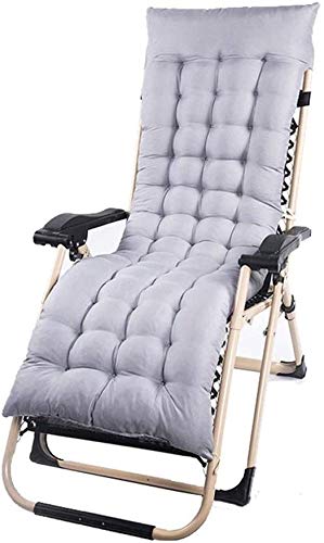 HFERTSCN Lounge Stuhl, Sun Lounger Gartenstühle Klappbarer Deckstuhl Strand Sonne Liege, Zero Gravity Holzklapper Siesta Chaise Longue Collabsible Balkon Liegestuhl (mit Grauer Baumwolle) FANDIAO von HFERTSCN