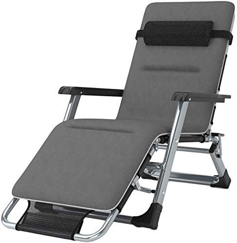 HFERTSCN Lounge Stuhl, Sun Lounger Gartenstühle im Freien im Freien Schwerpunkt Stühle Sonnen Patio Lounger Liege für Strandgarten Camping Klappstuhl Stuhl Unterstützung 200 kg (mit Kissen) FANDIAO von HFERTSCN