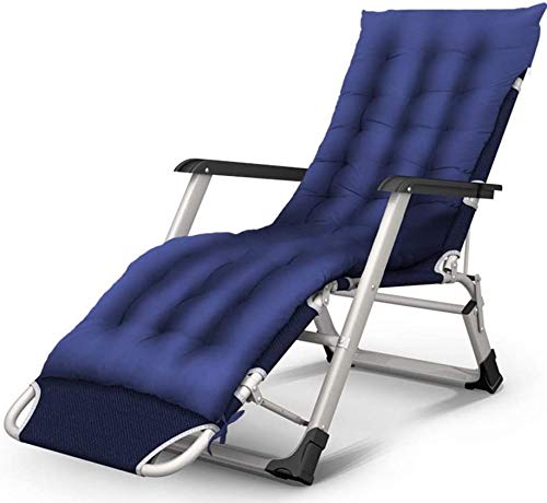 HFERTSCN Lounge Stuhl, Sun Lounger Klappern der Schwerkraft Stühle Sonnenliege Liege für Strand Terrasse Garten Camping im Freien Strand tragbarer Stuhl mit Nackenkissenstütze 200 kg (mit blauem HFERTSCN Lounge Stuhl, Sun Lounger Klappern der Schwerkraft Stühle Sonnenliege Liege für Strand Terrasse Garten Camping im Freien Strand tragbarer Stuhl mit Nackenkissenstütze 200 kg (mit blauem von HFERTSCN