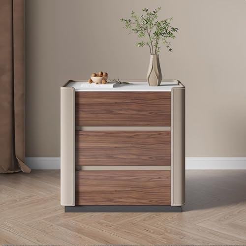 HFERTSCN Massivholz Nachttisch, Bettendtisch mit Mikrofaserleder, Nachttisch mit 3 Schubladen Lagerung, Beizertisch, Bodenständer, für Schlafzimmer Wohnzimmer, Khaki, 45 * 40 * 60 cm FANDIAO HFERTSCN Massivholz Nachttisch, Bettendtisch mit Mikrofaserleder, Nachttisch mit 3 Schubladen Lagerung, Beizertisch, Bodenständer, für Schlafzimmer Wohnzimmer, Khaki, 45 * 40 * 60 cm FANDIAO von HFERTSCN