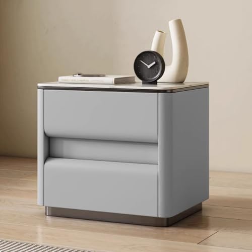 HFERTSCN Massivholz Nachttisch - Bettendtisch mit Mikrofaserleder, Nachttisch mit 2 Schubladenlager für Schlafzimmer Wohnzimmer, hellgrau, 50 x 40 x 50 cm FANDIAO HFERTSCN Massivholz Nachttisch - Bettendtisch mit Mikrofaserleder, Nachttisch mit 2 Schubladenlager für Schlafzimmer Wohnzimmer, hellgrau, 50 x 40 x 50 cm FANDIAO von HFERTSCN