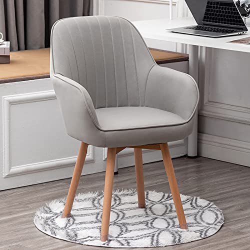 HFERTSCN Mitte des Jahrhunderts gepolsterte Essstuhl U2013 Schwenkholz-Akzentstuhl für Büro oder Waschtisch U2013 Stylish Nicht-rades Design ideal für Moderne Wohnkultur FANDIAO von HFERTSCN