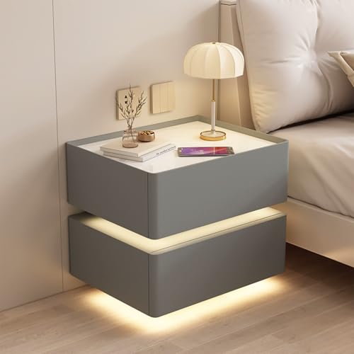HFERTSCN Moderner LED -Nachttisch mit 2 Schubladen und minimalistischer Mikrofaser -Leder -Design Kleiner Beistelltisch mit Aufbewahrung ohne Installation erforderlich FANDIAO HFERTSCN Moderner LED -Nachttisch mit 2 Schubladen und minimalistischer Mikrofaser -Leder -Design Kleiner Beistelltisch mit Aufbewahrung ohne Installation erforderlich FANDIAO von HFERTSCN