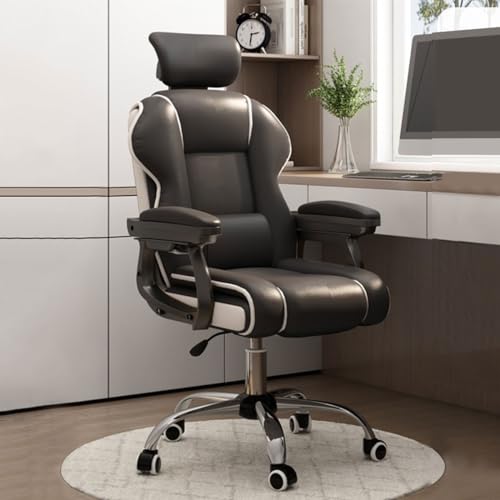 HFERTSCN Moderner Leder -Schwenk -Schaukelstuhl mit verstellbaren Armen und Rädern Executive Office Task Stuhl für Erwachsene mit Rückenunterstützung und Latexkissen FANDIAO HFERTSCN Moderner Leder -Schwenk -Schaukelstuhl mit verstellbaren Armen und Rädern Executive Office Task Stuhl für Erwachsene mit Rückenunterstützung und Latexkissen FANDIAO von HFERTSCN