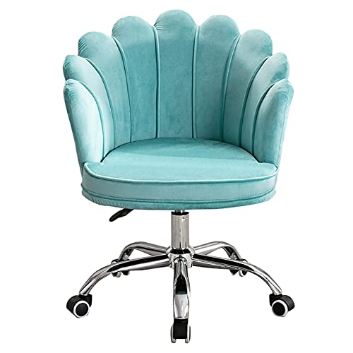 HFERTSCN Netter weißer Schwenkschreibtisch & Waschtisch - Velvet Polstered Shell Verstellbarer Bürostuhl für Mädchen und Damen - Perfekt für Wohnzimmer Wohnzimmer Freizeitgebrauch FANDIAO von HFERTSCN