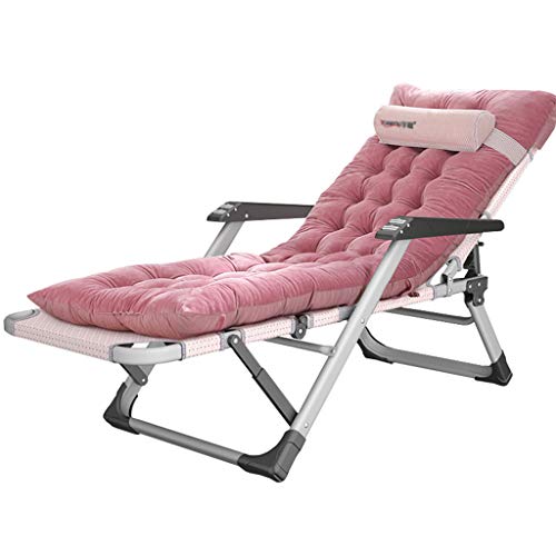 HFERTSCN Outdoor Sun Lounger Liegestühle Freizeitklapperlieger Lieger Stuhl Einstellbare Rückenlehne tragbarer Gartenstuhl für Außenterrasse, Camping, Strand, Deck Max.200 kg (Pink) FANDIAO von HFERTSCN