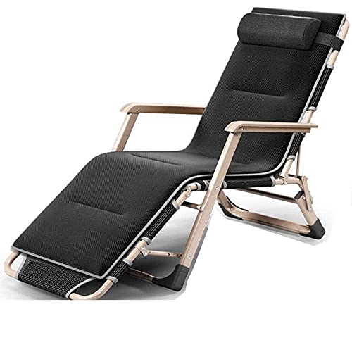 HFERTSCN Patio Lawn Lounger, Zero Gravity Office Nickerchen Klappbett, Außenliege Patio-Stühle Strandstuhl mit Kissen 3 Gear Verstellbares Klapperschwarz 2 Glückspiegele Wolken FANDIAO HFERTSCN Patio Lawn Lounger, Zero Gravity Office Nickerchen Klappbett, Außenliege Patio-Stühle Strandstuhl mit Kissen 3 Gear Verstellbares Klapperschwarz 2 Glückspiegele Wolken FANDIAO von HFERTSCN