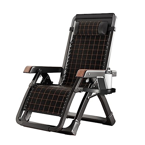 HFERTSCN Patio Zero Gravity Chair Outdoor Klappbare Liegestühle Pool Seite mit Rasen Lounge Stuhl mit Kissen und Tassenhalter für Pool Beach Camping Metallrahmen FANDIAO von HFERTSCN