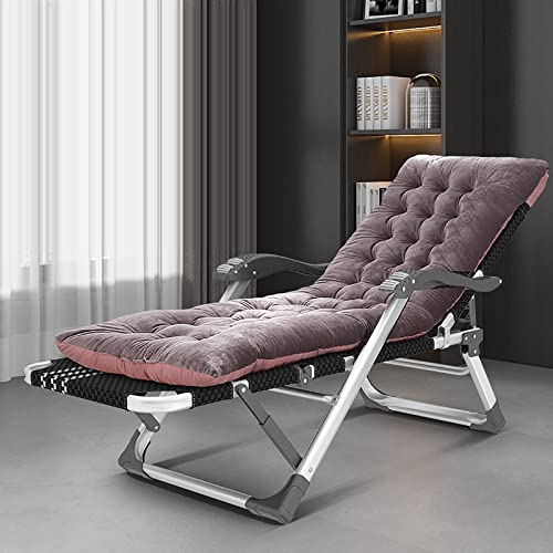 HFERTSCN Rahmenstuhlstuhl mit Zero Gravity Stuhl 15 Einstellbare Rückenlehne Liege Lounge Stuhl mit abnehmbarem Kissen Klapperie Liege Terrasse Outdoor Campingstuhl für Pool Beach (M) FANDIAO von HFERTSCN