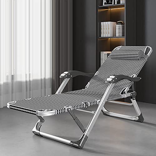 HFERTSCN Raster Stuhlstuhl mit Zero Gravity Level 15 Einstellbarer Rückenlehne Liege Lounge Stuhl mit abnehmbarem Kissen Klapperie Liege Terrasse Outdoor Campingstuhl für Pool Beach (a) FANDIAO von HFERTSCN