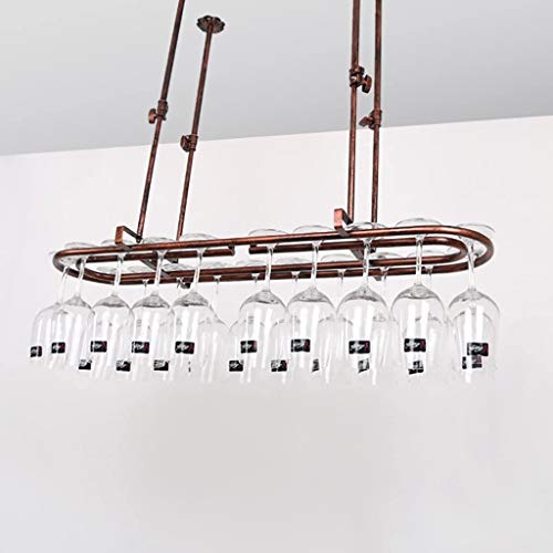 HFERTSCN Red Hanging Cup Holder Head Hole Loch Creative Home Bar Wine Rack Decken Weinregal Weinregal (Farbe: 1, Größe: 6030 cm) (2 80 x 25 cm) FANDIAO von HFERTSCN