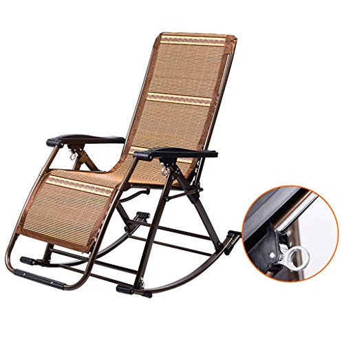 HFERTSCN Rockingstühle im Freien für Erwachsene Klapperschaftsstühle Garten Sonne Liege Liegestühle Klapper Rasen Lounge Stühle max.250 kg FANDIAO von HFERTSCN