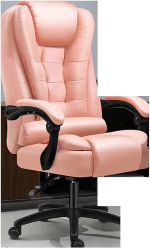 HFERTSCN Rotatable High Back Leder Managerial Office Stuhl mit Latexpolster und Fußstütze Bequeme Café -Gaming -Stuhlstuhl (Farbe: Latex -Rückenlehne D) FANDIAO von HFERTSCN