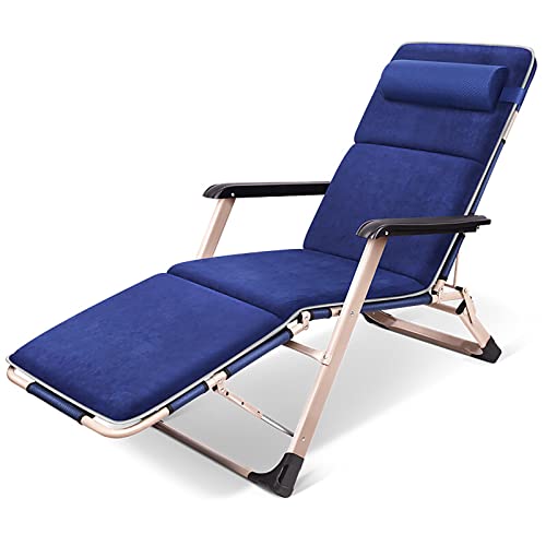 HFERTSCN Stuhl mit höherer Schwerpunkt übergroßen 330 lbs Kapazität Hochleistungsklapper Lounge -Stühle Rasen Liege Liege Patio Lounger Stuhl Portable für Lawn Patio Beach Outdoor (Blau B) FANDIAO von HFERTSCN