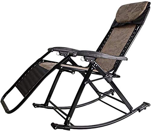 HFERTSCN Sun Lounger Gartenstühle Klappstühle Campingstühle Schaukelstuhl Zull der Schwerkraft Patio -Stühle Garten Outdoor Liegeklapper tragbar FANDIAO von HFERTSCN
