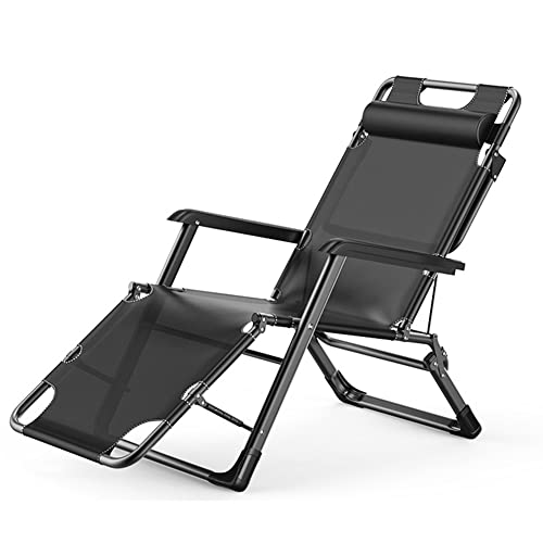 HFERTSCN Sun Loungers Gartenstühle Liege Einstellbare Schwerelosigkeit Klappanlage Liege Lounge Stuhl Strand Terrasse Camping im Freien 200 kg Kapazität mit Kopfstütze Stahlrahmen (Farbe: b) FANDIAO von HFERTSCN