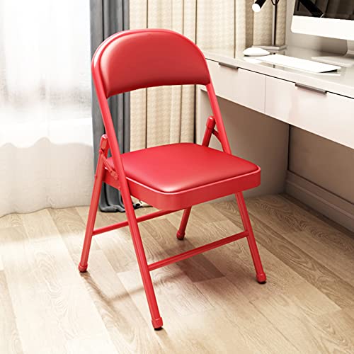 HFERTSCN Tragbarer Metallstuhl mit Komfortables Kissen für Büroversammlungs- und Schulungsraum 79x46cm - stilvolles rotes Ergonomisches Design für ganztägige Komfort FANDIAO HFERTSCN Tragbarer Metallstuhl mit Komfortables Kissen für Büroversammlungs- und Schulungsraum 79x46cm - stilvolles rotes Ergonomisches Design für ganztägige Komfort FANDIAO von HFERTSCN