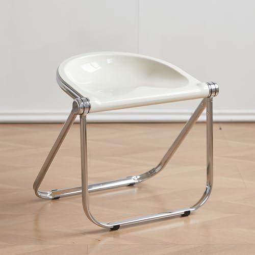 HFERTSCN Transparenter Acrylklappstuhl - Moderner platzsparender Hocker für Zuhause und Büro Keine Installation erforderlich ist leichtes und stilvolles Design (weiß) FANDIAO von HFERTSCN