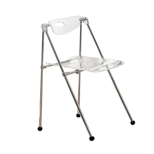 HFERTSCN Transparentes Acryl -Klappstuhl -Set - 330 lb Kapazität stapelbar und faltbar mit Stabilisierungsbar für Innen-/Außen- und Freizeit -Büroveranstaltungen - 3 Pack FANDIAO von HFERTSCN