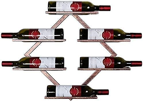 HFERTSCN Weinausstellungsregal Eisen Rotwein Rack Wand hängende Weinregal Restaurant Wand Hanging Weinregal kreativer Zuhause A1 (B1) FANDIAO von HFERTSCN