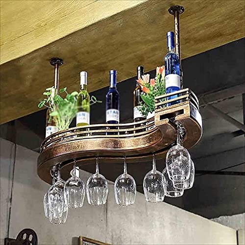 HFERTSCN Weinregal Weinregale Weinregal/Hanging Rotweinbecher Hänge verkehrt herum hängen Glashalter Creative Home Bar Storage A 60 23 cm (D 100 * 30 cm) FANDIAO von HFERTSCN